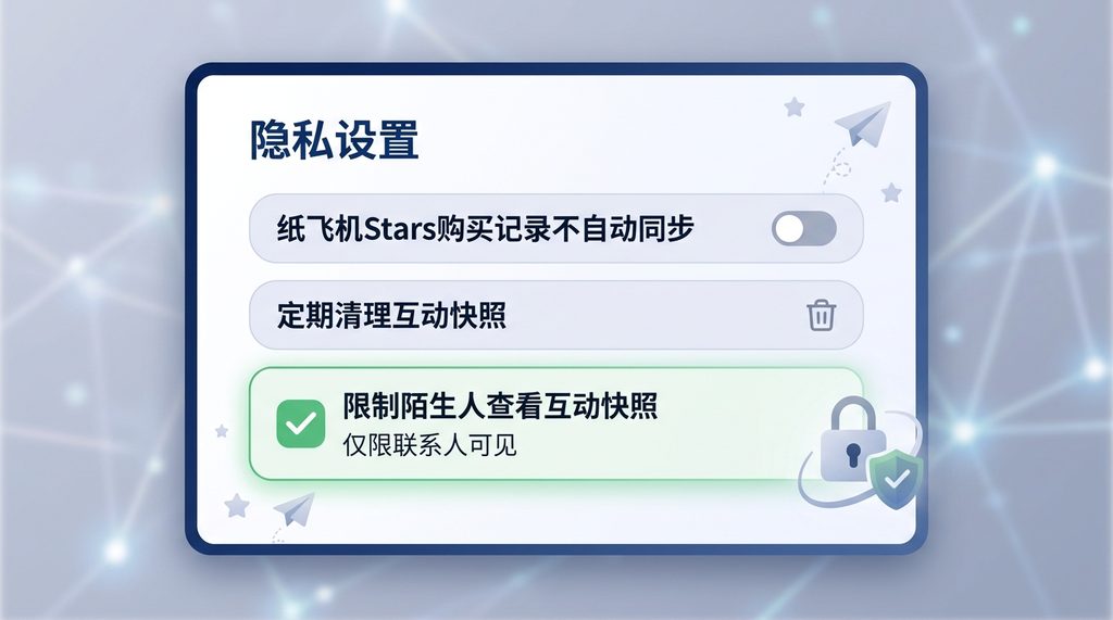 一个清晰的用户操作提示界面,显示着仅限联系人可见的勾选框,色彩简洁专业