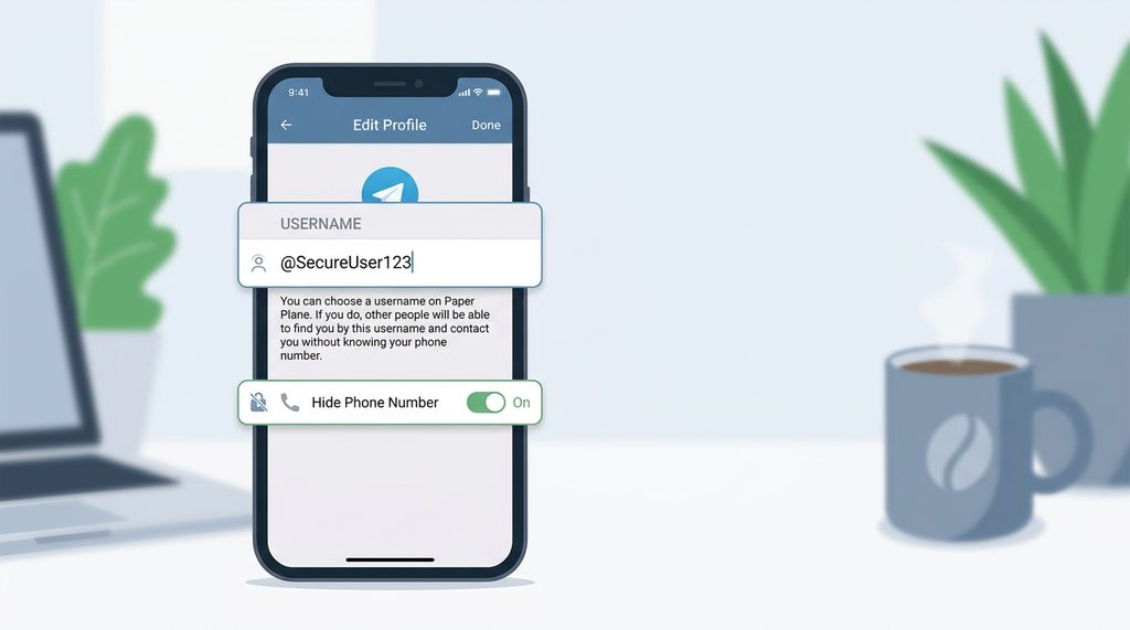 用户个人资料设置页面，展示如何编辑“用户名”的输入框，背景为简洁的手机端操作界面